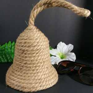 LARGE VNTG HANGING ROPE BELL🕭